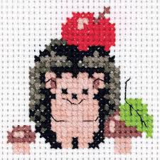 Download free cross stitch fonts to your computer so you can make your own patterns! Klart Hedgehog And Apple Cross Stitch Kit 9 5cm X 9 5cm