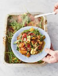 Jamie Oliver S Scrumptious Veg Traybake Meat Free Meals Channel 4 Recipe Vegetarian Recipes Healthy Vegetarian Recipes Healthy Easy Vegetarian Recipes