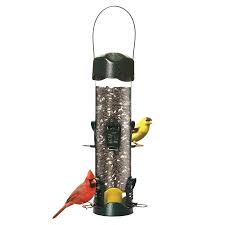 Bird Feeder Pole System Lowes Mega Garden Green Metal Tube Bird Feeder In The Bird Feeders Department At Lowes Com