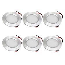 Detach your fan from its battery base and attach a lamp power cord with the male connector (or use the 12 v cord that comes with the fan). 12 Volt 3w Interior Rv Marine Led Recessed Ceiling Lights Cool White Silver 6pcs Ebay