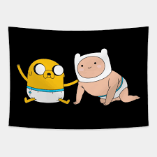 Baby Finn Jake Adventure Time Tapestry Teepublic