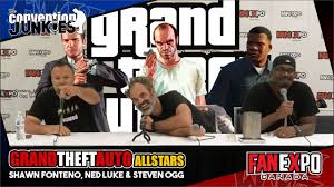 Guns with history (ned luke of gta 5 michael de santa) facebook : Grand Theft Auto S Shawn Fonteno Ned Luke Steven Ogg Fan Expo Canada 2018 Youtube