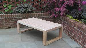 It's quite a unique and original design and will look perfect in a more modern type of home. Diy Modern Outdoor Cedar Coffee Table 50 2x4 Build Free Plans Youtube