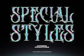 Download Holographic Chrome Text Effect Free Design Resources