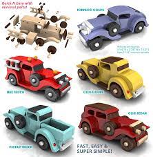 Wood Toy Plan Quick N Easy 5 Car Fleet 5 Pdf Downloads Derevyannye Igrushki Detskie Igrushki Lego Podelki