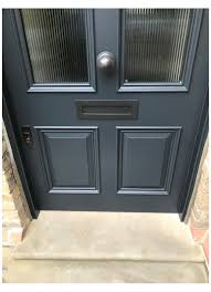 Victorian Front Door Design With Reeded Glass Panels And Bronze Door Furniture Reeded Glass Fro In 2021 Victorian Front Doors Glass Front Door Beautiful Front Doors