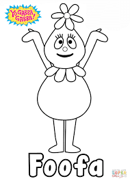 All you need is photoshop (or similar), a good photo, and a couple of minutes. Yo Gabba Gabba Foofa Coloring Page Free Printable Coloring Pages Coloring Home