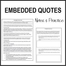 Research Embedded Quotes Notes Practice Quotes And Notes Quotes Embedding
