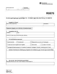 Rentenversicherung ist keine direkte voraussetzung nach meiner erfahrung. Deutsche Rentenversicherung Vordruck R0870 Fill Online Printable Fillable Blank Pdffiller