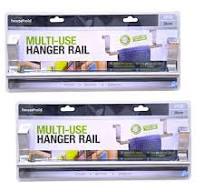 2Pcs Silver Durable Rust-Resistant Finish Over the Door Hanger 36cm Cloth  Rail