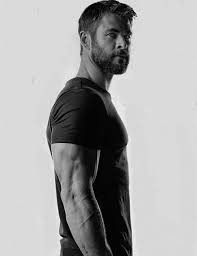 Chris Hemsworth Side View Male Drawing Model Muscular Beard Fully Body Chris Hemsworth Thor Chris Hemsworth Hemsworth