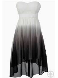 White Fading To Black Dress Party Dresses For Teenagers Fashion Clothes Women Dresses
