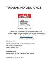 Laporan keuangan tahunan ojk 2015 (audited). Assignment Perniagaan 1 Subjek Pengurusan Pengajian Tajuk Tugasan 2 Pengurusan Sumber Manusia U2013 Nama Syarifah Huda Wafa Bt Syed Mohd Tala U2019at Course Hero