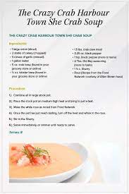 The Crazy Crab Harbour Town She Crab Soup Crab Soup Soup Recipes She Crab Soup