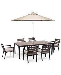 Furniture Stockholm Outdoor Aluminum 7 Pc Dining Set 84 Rectangle Dining Table Dining Set Dining Chair Cushions