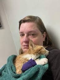 My sweet baby puss crossed the rainbow bridge this morning🌈 he was 18  years old and had cancer. My heart is broken💔 ugly crying 😭 Cre: "Tammy  Gleaves