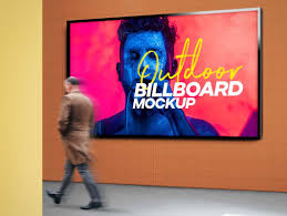 Mockup Mural On Wall Google Search Billboard Mockup Free Mockup Outdoor Advertising Mockup