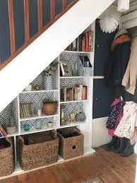 So, we used things we had on hand to set it up. 10 Easy Under Stair Storage Ideas Melanie Jade Design