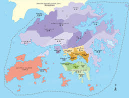 Hong Kong District Map Area Map Of Central Kowloon Lantau Island