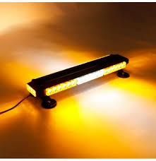 12v 144w 42 Led Amber Double Side Traffic Advisor Strobe Flash Light Bar Emergency Light Magnetic