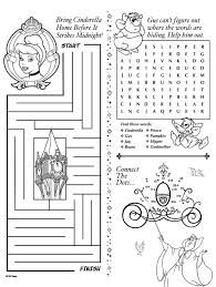 This is a great activity for reviewing vocab. Cinderella Activity Page Disney Activities Activity Sheets For Kids Disney Printables