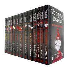 First book of the original series introduces us with main characters: Vampire Diaries Complete Collection 13 Books Set By L J Smith The Awakening The Return The Hunters The Salvation L J Smith The Awakening The Struggle By L J Smith