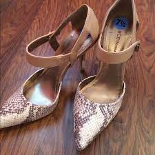 Bcbgeneration Shoes Bcbg Tan Snake Skin Pumps Poshmark