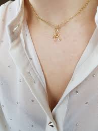 Cursive Gold Letter Alphabet Initial K Necklace Birthday Gift Lucky Charm Layered Necklace Initial K Necklaces Le In 2020 Initial Necklace K Necklace Custom Necklace