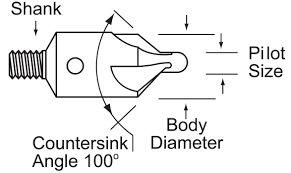 5 16 W 40 Pilot Stop Countersink