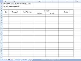 Contoh Pembukuan Sederhana Menggunakan Excel Buku Sederhana Latihan
