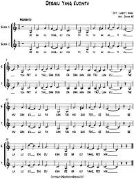 Damar Anggit S Auf Twitter Partitur Notasi Balok Lagu Desaku Yang Kucinta Https T Co S2ybyetska