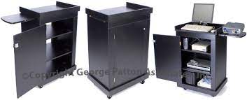 Find & download free graphic resources for black podium. Mobile Lectern With Enclosed Cabinet Pull Out Shelf Locking Wheels Black Locker Storage Adjustable Shelving Shelves