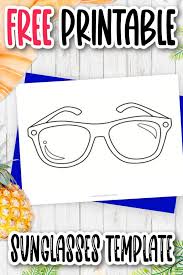 Show your kids a fun way to learn the abcs with alphabet printables they can color. Free Printable Sunglasses Template Simple Mom Project