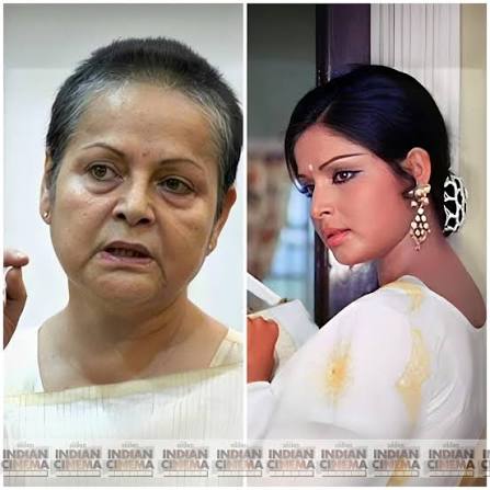 Olden - This image beautifully captures the journey of Rakhee Gulzar, one of the most celebrated actresses in Indian cinema, showcasing her transformation over the years. The right side of the collage