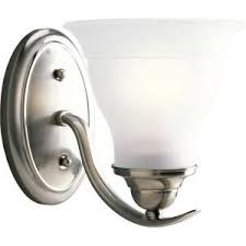 Enjoy free shipping on most stuff, even big stuff. Trinity Collection Brushed Nickel 1 Light Vanity Fixture P3190 09 At The Home Depot Brushed Nickel Bathroom Progress Lighting Bath Light Fixtures