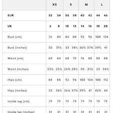And This Is H M S Size Chart Women Womens Clothing Sizes Size Clothing