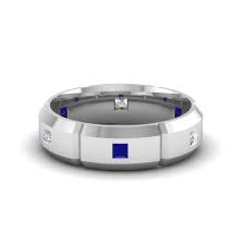 Platinum is a close second. Mens Diamond Engagement Rings With Blue Sapphire In 18k White Gold Fascinating Diamonds