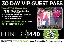 free 30 day trial membership fitness 1440