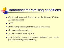 Immunosuppressed (also known as immunocompromised) means that your body's immune system or ability to fight off infection may be impaired or not working as effectively. Herpesvirus Infections In Immunocompromised Patients Ppt Download