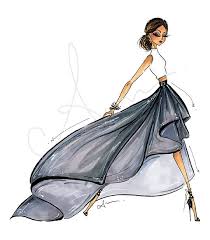 The beginner's fashion design studio: Fashion Illustration Print Gray Ballskirt Etsy Fashion Illustration Print Fashion Art Fashion Illustration