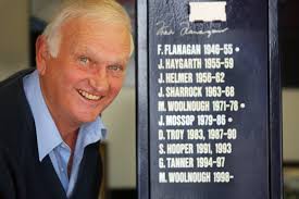 Geelong forward John Sharrock and Richmond winger John Perry look back