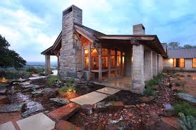 Hybrid timber homes are versatile in design, combining different building materials with the wood, such as natural stone, brick, siding, or architectural salvage. Secluded Hybrid Home Modern Exterior Austin By Texas Timber Frames Houzz