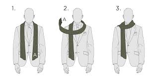 Jul 05, 2019 · create a thin tie by making a long square shape with a little triangle toward the end. 7 Ways To Wear A Scarf With A Suit For Men Black Lapel