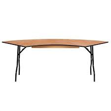 Flash Furniture 5 5 Ft X 2 5 Ft Serpentine Wood Folding Banquet Table Walmart Com Flash Furniture Wood Folding Table Table