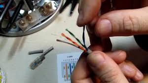 Rj45 plugs feature eight pins to which the wire strands of a cable interface electrically. 124 How To Install An Rj45 Connector On A Cat5 Ethernet Network Patch Cable Diy Repair Youtube