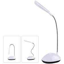 Amazon Com Colorido Mini Led Desk Lamp 360 Degree Adjustable Flexible Hose Reading Lamp Battery Powered Table Light White Home Kitchen