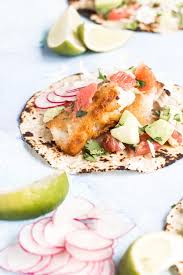 Serve with corn tortillas for a simpler, and easier way to enjoy fish tacos. These Aip Crispy Fish Tacos With Grapefruit Salsa Are Amazing The Crispy Fried Fish Has The Perfect Crunch Paleo Seafood Recipes Seafood Recipes Fish Recipes