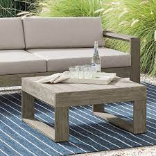 Rectangular tables are also in the trend for a long time, and in case you opt for a rectangular one, buy a rustic outdoor table, dark in colour. Portside Outdoor Square Coffee Table
