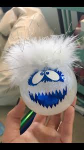 Abominable Snowman Christmas Ornaments Christmas Ornaments Homemade Handmade Christmas