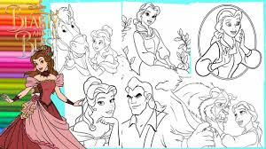 Anna and elsa from disney frozen 2 hugging. Coloring Disney Beauty The Beast Princess Belle The Beast Gaston Coloring Pages Book Youtube